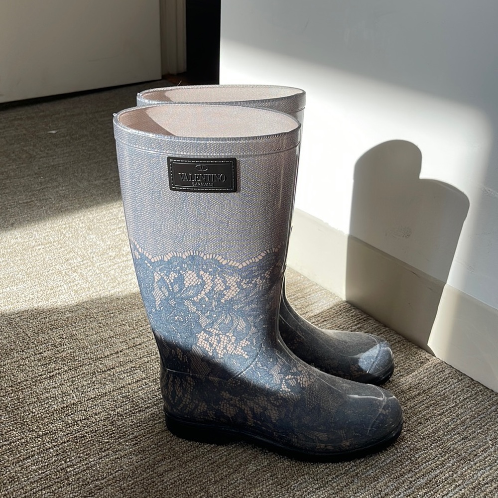 Valentino rain boots.